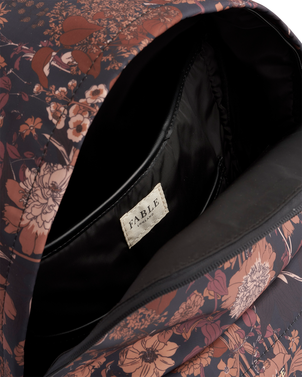 Deco Blooms Large Black Backpack