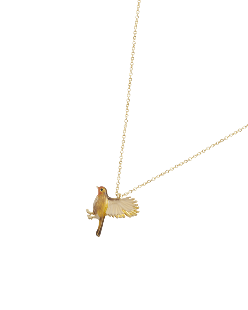 Enamel Robin Necklace