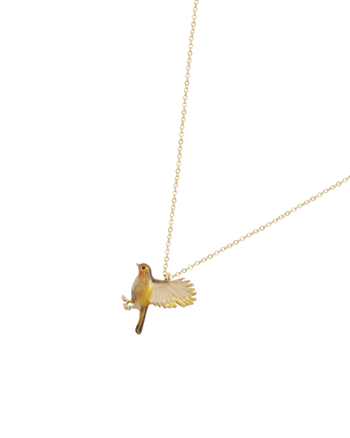 Enamel Robin Necklace