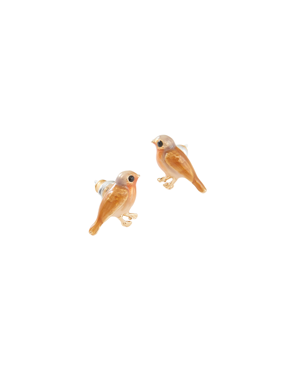Enamel Robin Earrings