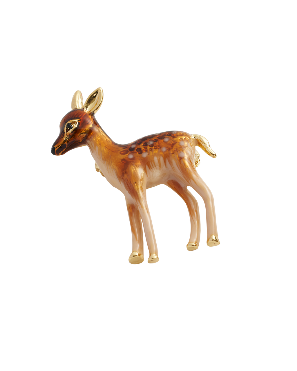 Enamel Fawn Brooch