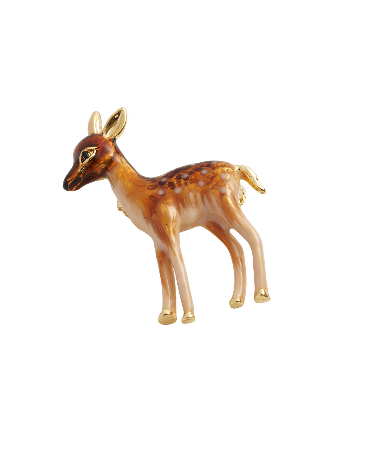 Enamel Fawn Brooch