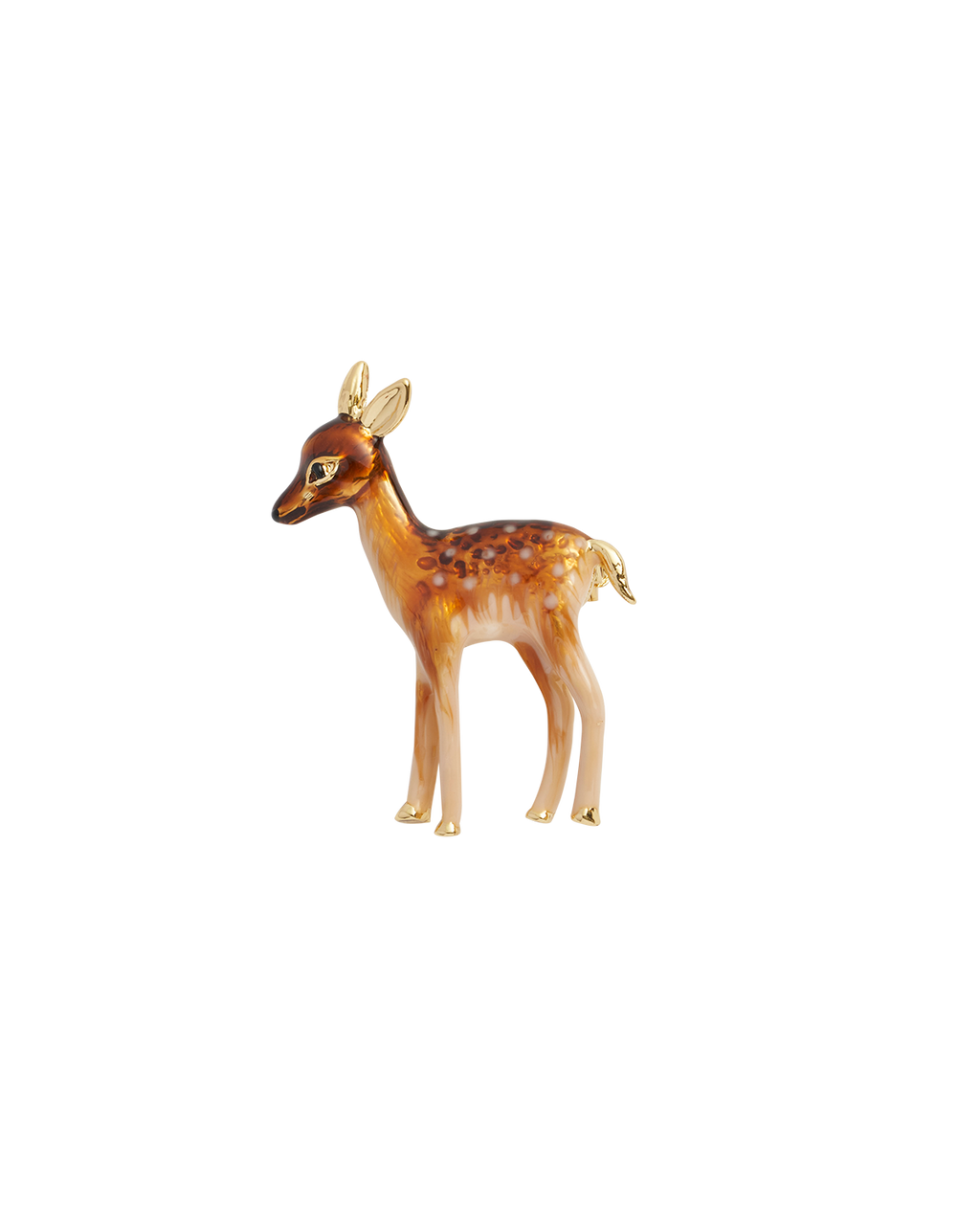 Enamel Fawn Brooch