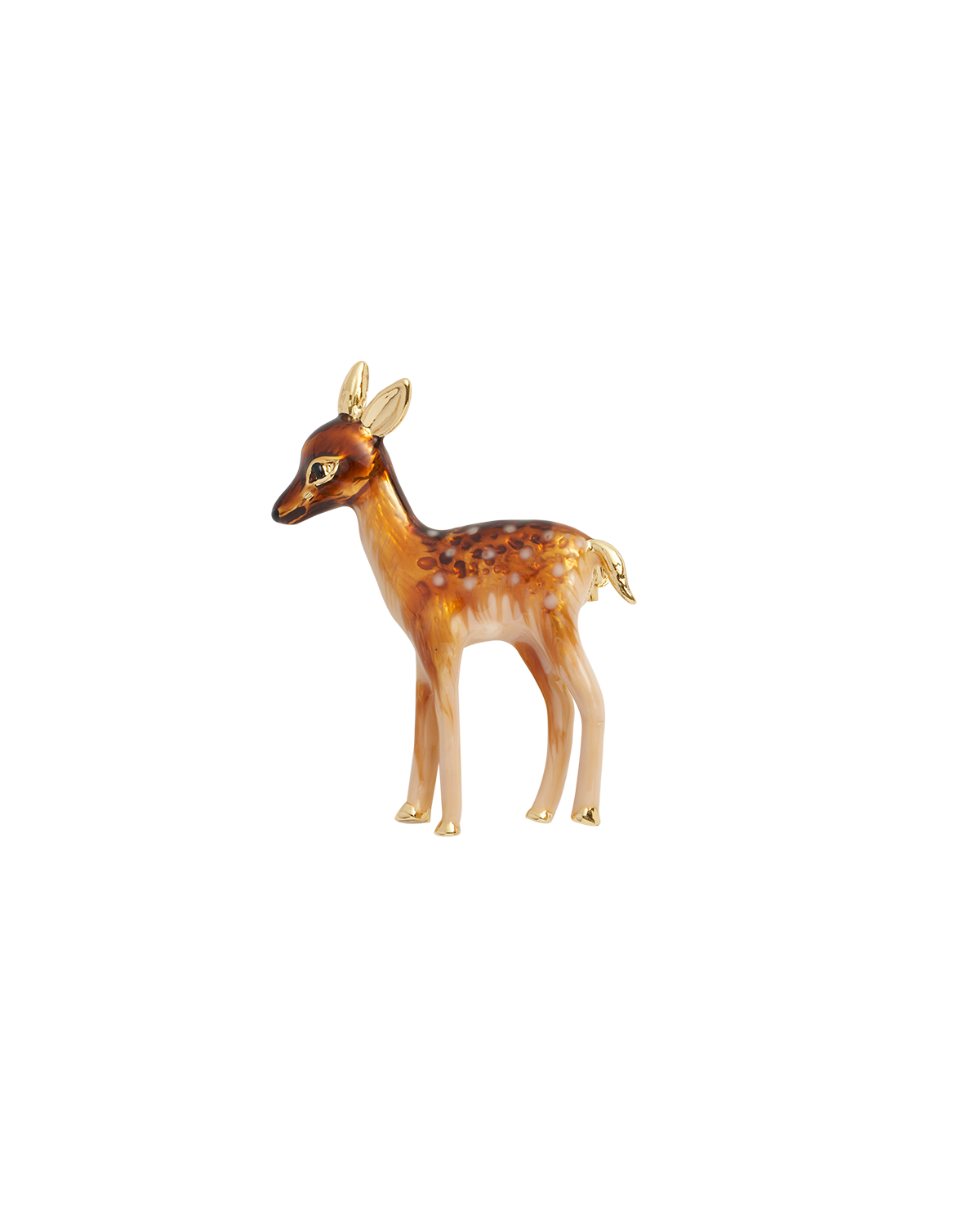 Enamel Fawn Brooch