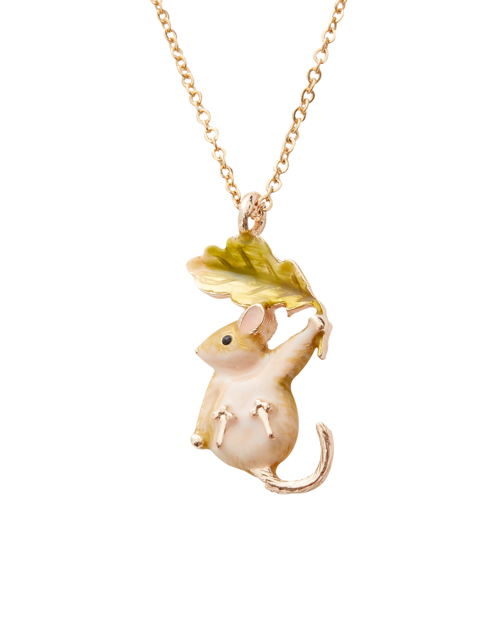 Enamel Dormouse Short Necklace