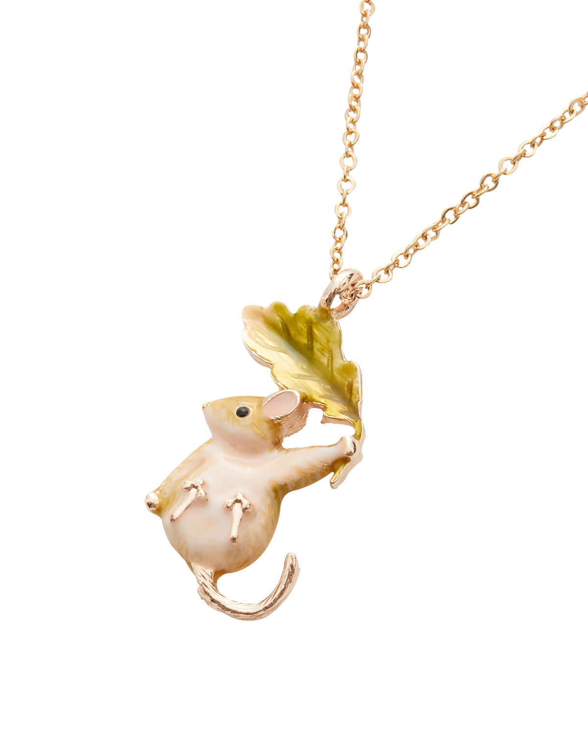 Enamel Dormouse Short Necklace