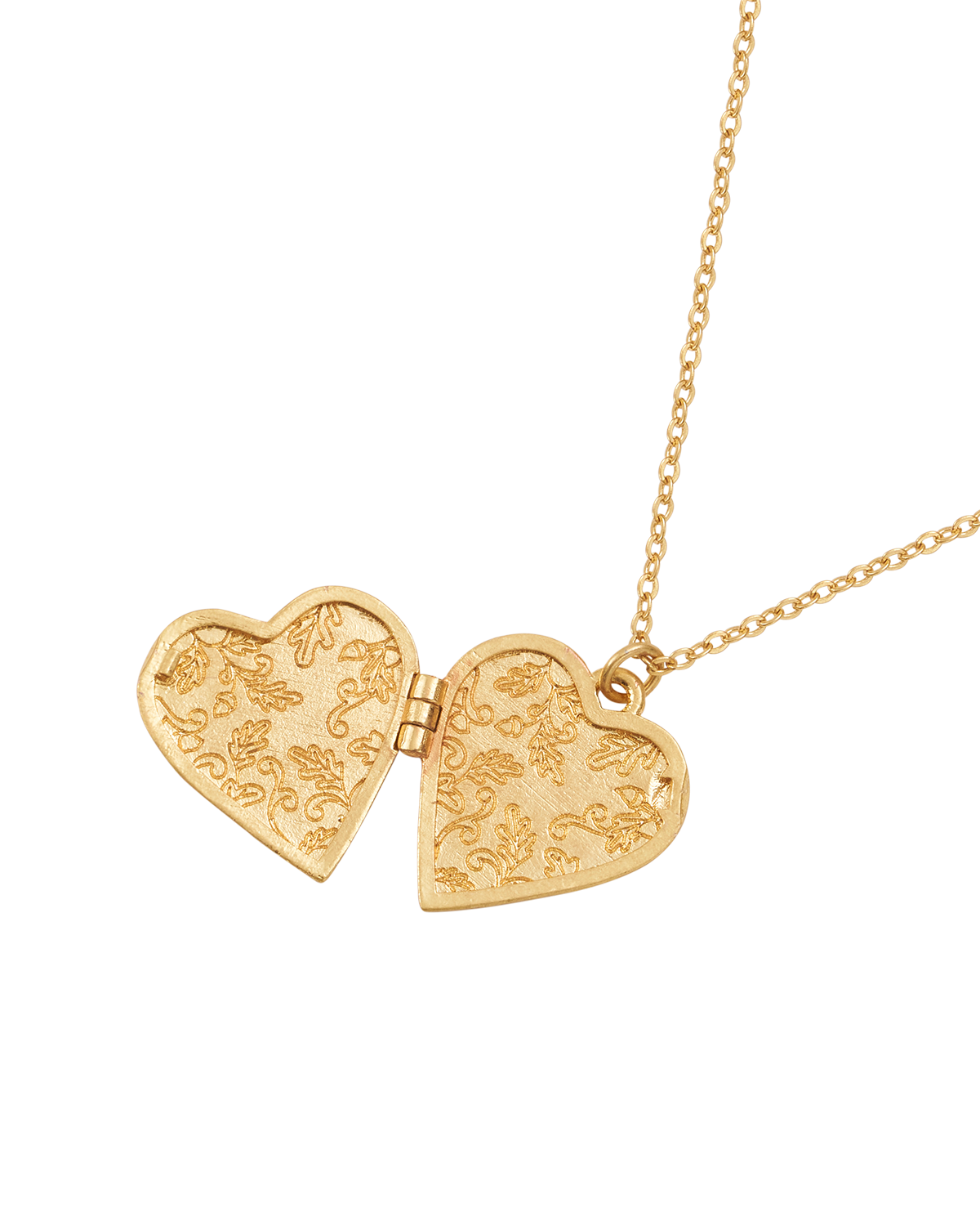 Swallow Heart Locket Chain Necklace