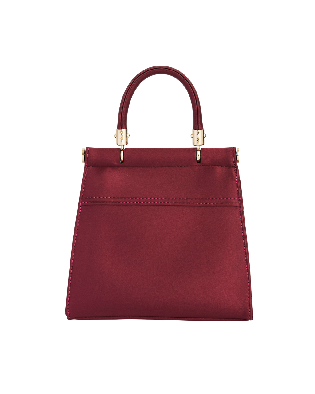 Fox & Mushroom Embroidered Burgundy Satin Tote