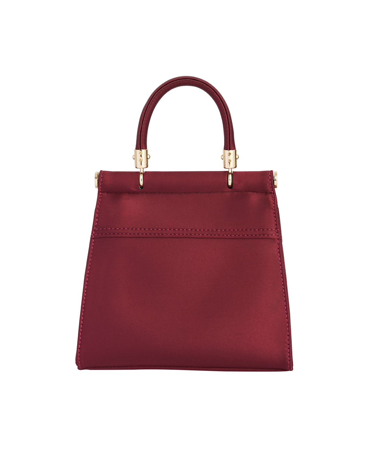 Fox & Mushroom Embroidered Burgundy Satin Tote