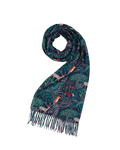 Navy Enchanted Tree Tassel Scarf