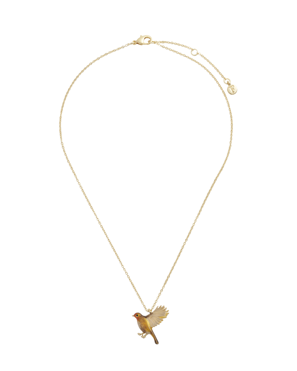 Enamel Robin Necklace