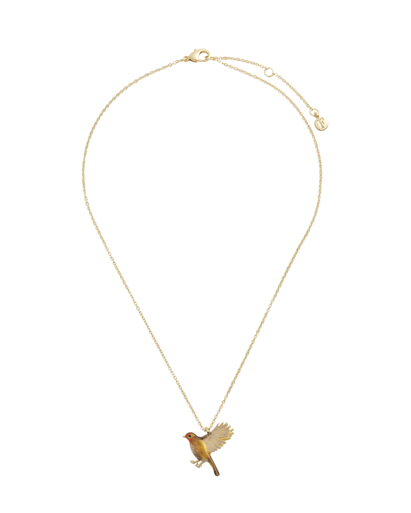 Enamel Robin Necklace