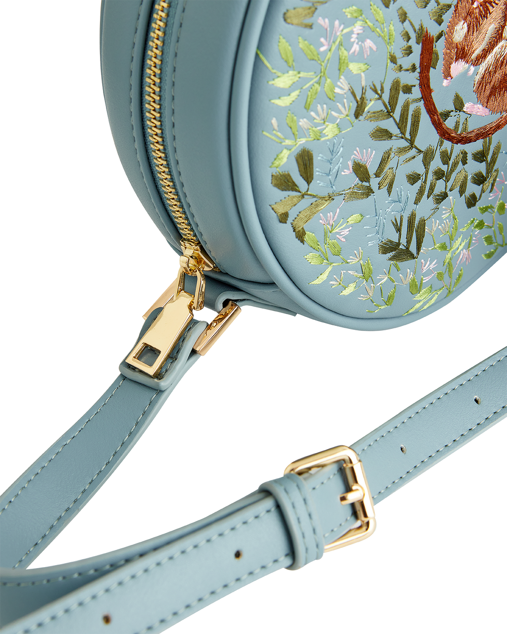 Chloe Circle Bag Embroidered Dormouse Blue
