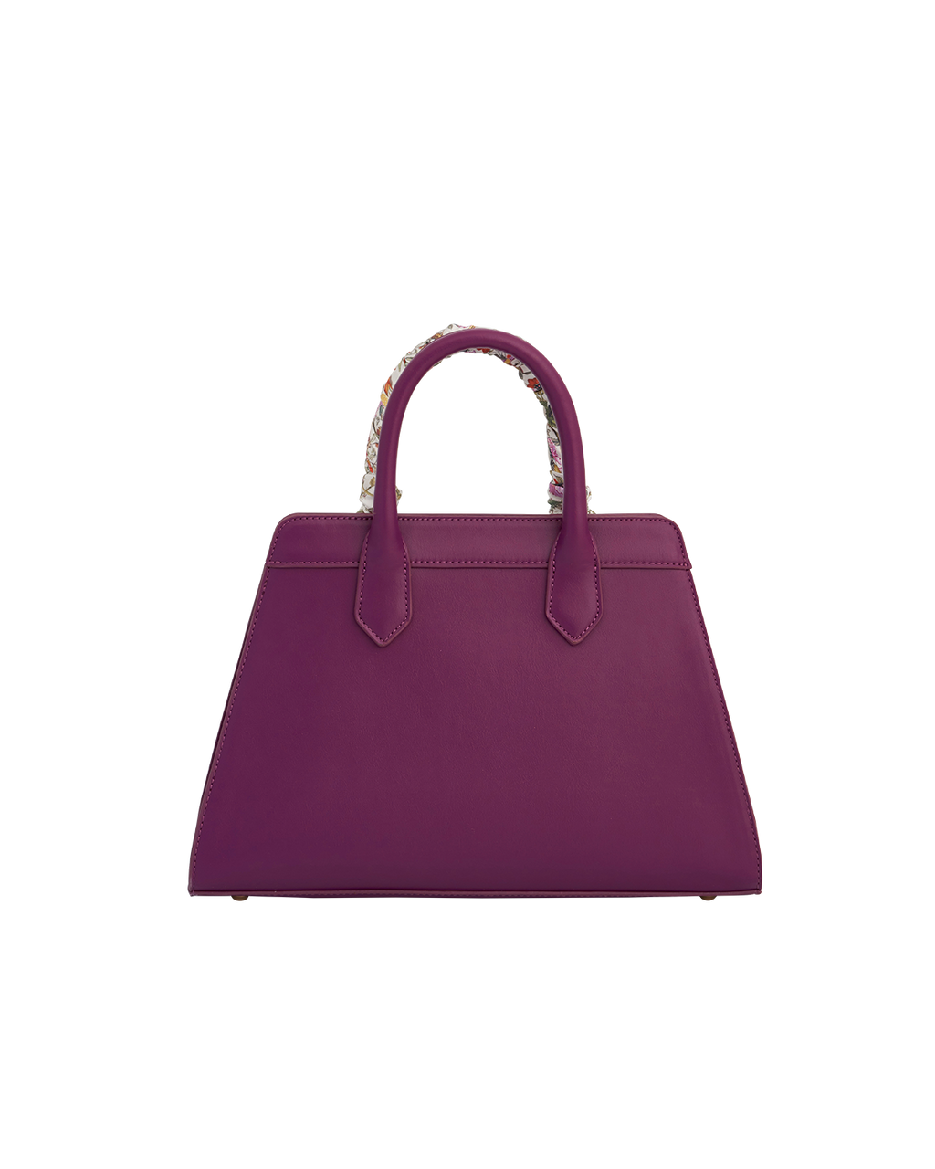 Floral Engravings Large Plum Tote