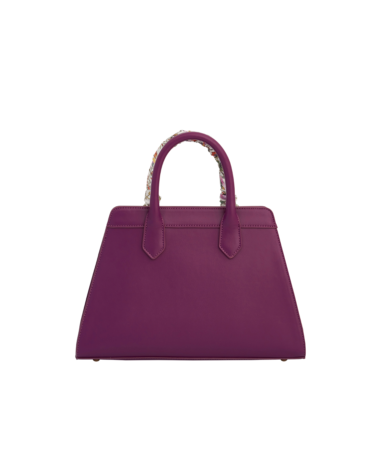 Floral Engravings Large Plum Tote
