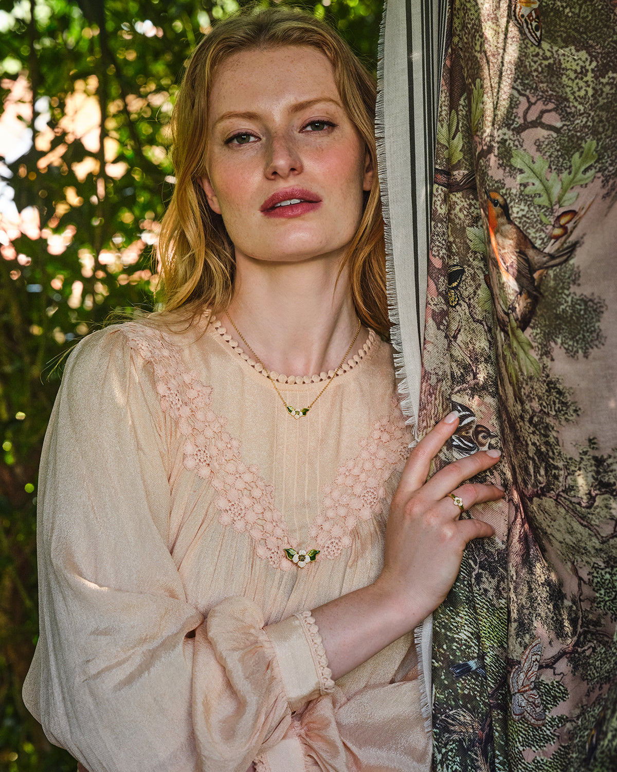 Taupe Woodland Tales Long Scarf