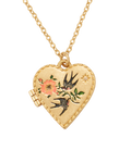 Swallow Heart Locket Chain Necklace