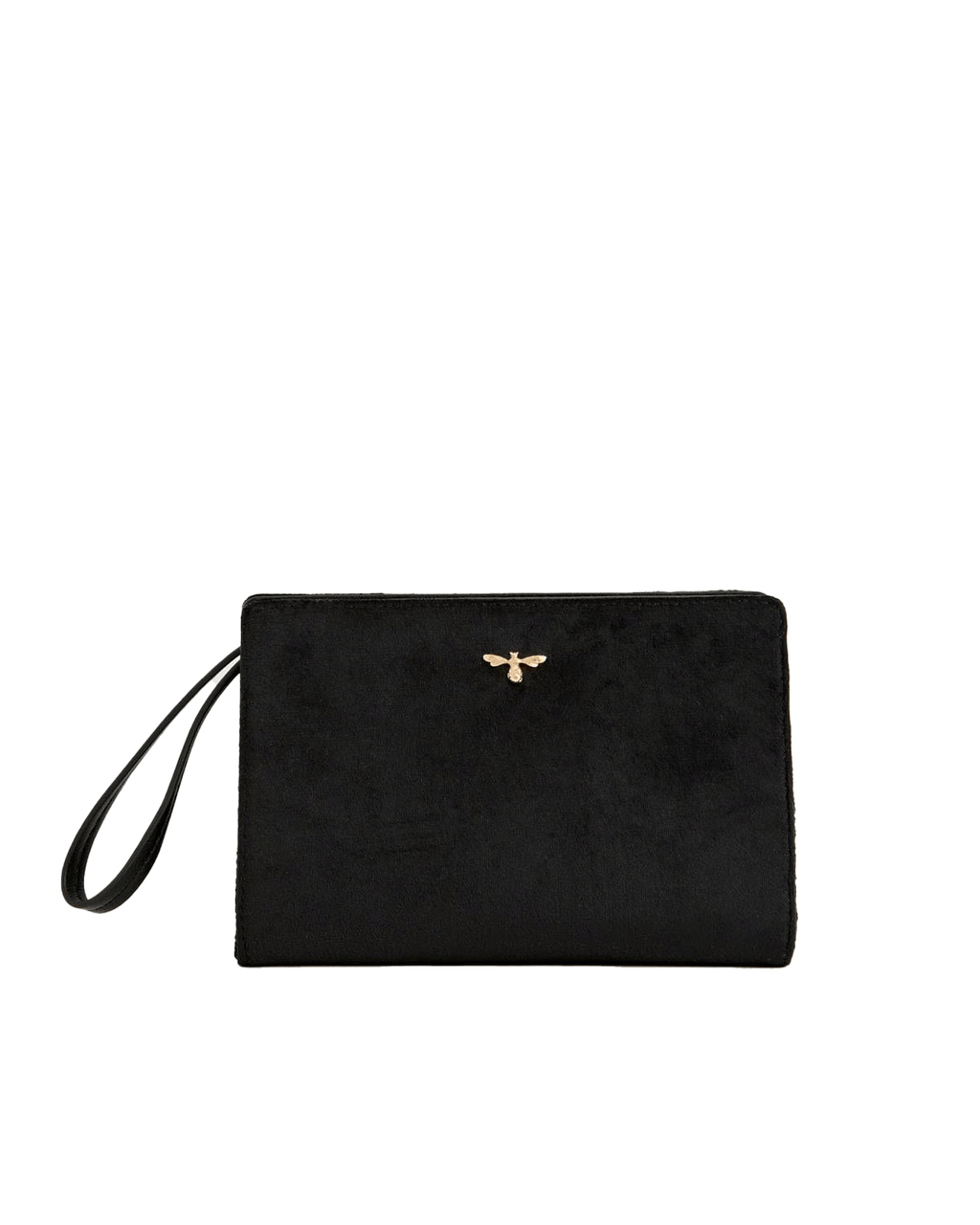 Bonnie Velvet Wristlet Pouch - Black
