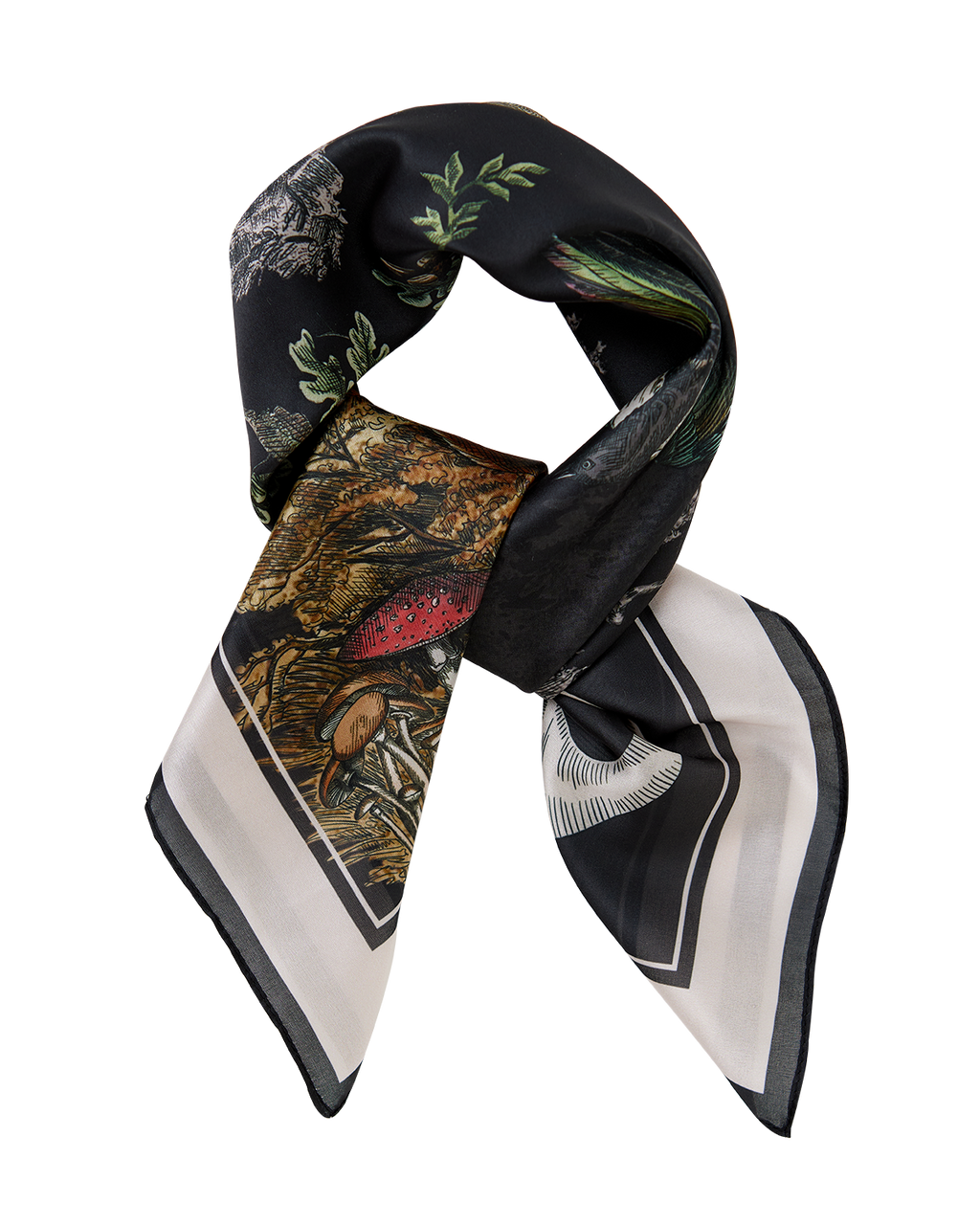 Black A Night's Tale Narrative Square Scarf