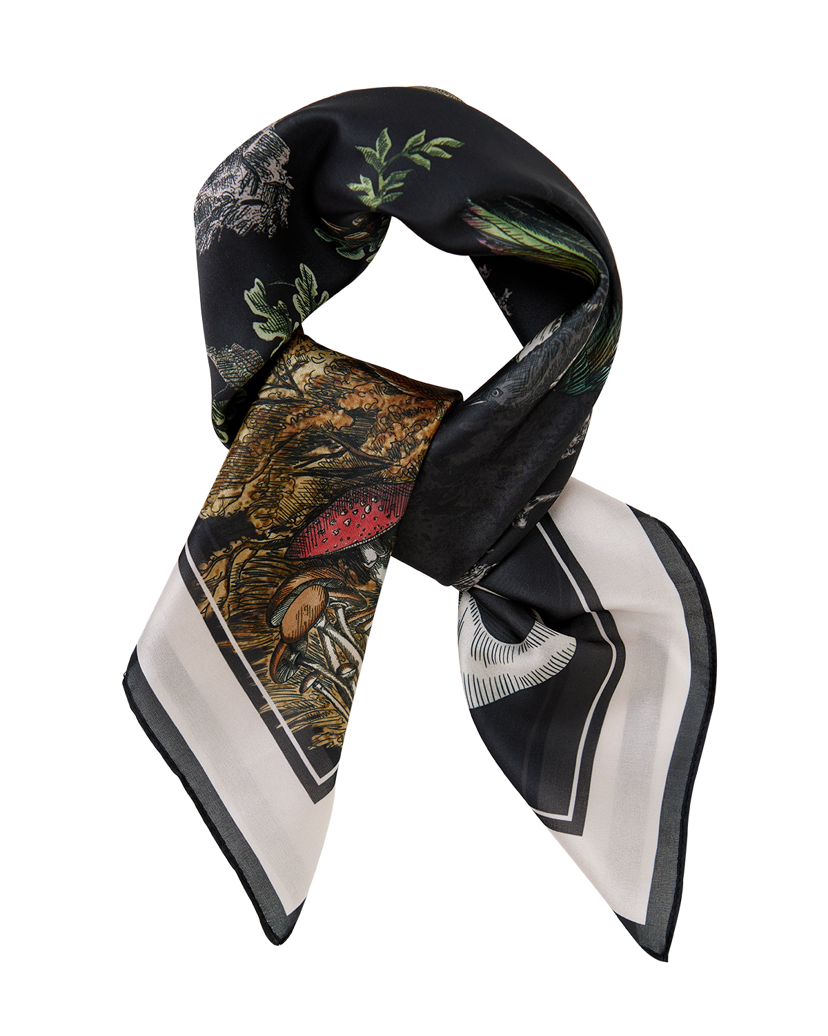 Black A Night's Tale Narrative Square Scarf